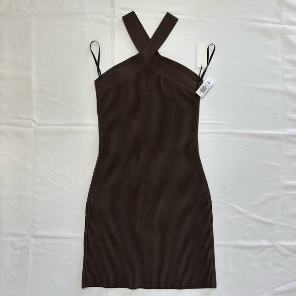 Aritzia Babaton Sculpt Knit Criss Cross Dress - Picture 2 of 4